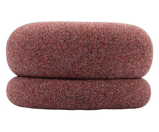 Puff Duo Tecido Bordô Romã, red | WestwingNow