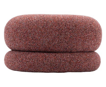 Puff Duo Tecido Bordô Romã | Westwing