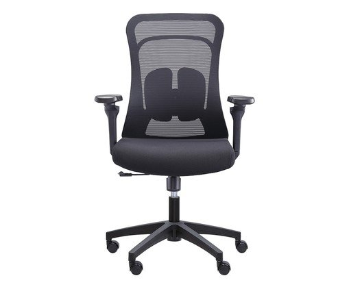 Office Aspen com braços 5D Tela Mesh Preta, black | WestwingNow