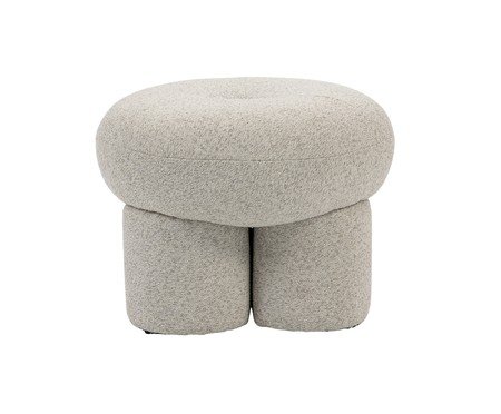 Puff Trium Tecido Cinza Claro | Westwing