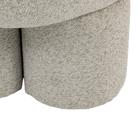 Puff Trium Tecido Cinza Claro | Westwing
