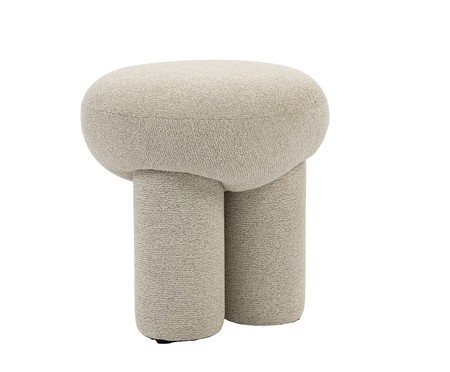 Puff Orbe Tecido Off White Mescla | Westwing