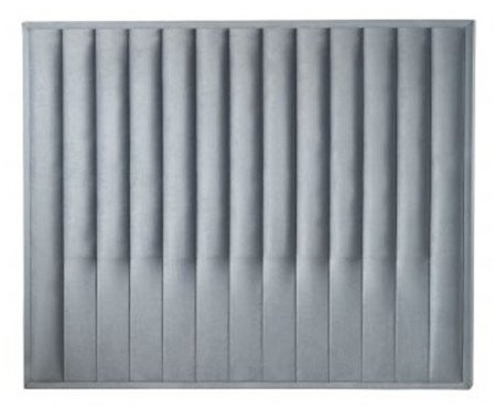 Cabeceira Painel em Veludo Vicenza - Cinza