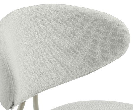 Banqueta Pilar Tecido Off White Base Off White | Westwing
