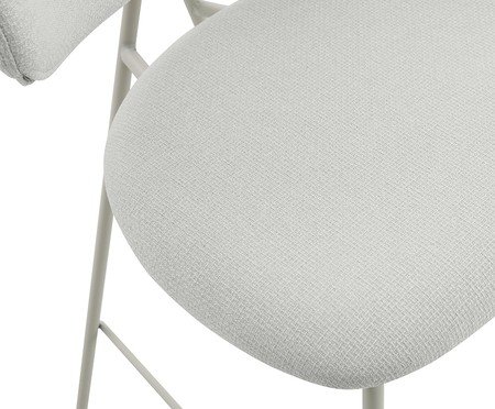 Banqueta Pilar Tecido Off White Base Off White | Westwing
