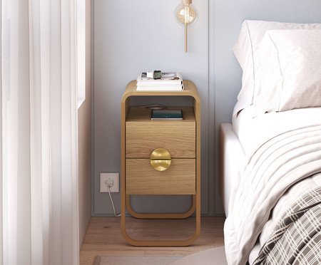 Mesa de Cabeceira Organica Luna Hanover | Westwing