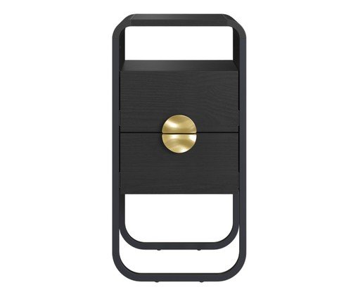 Mesa de Cabeceira Organica Luna Nero, black | WestwingNow