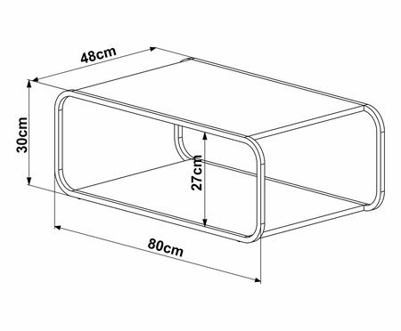Mesa de Centro Orgânico Luna Artesano Nero | Westwing