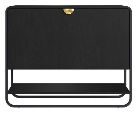 Jogo de Sapateira e Prateleira Orgânico Luna Nero | Westwing