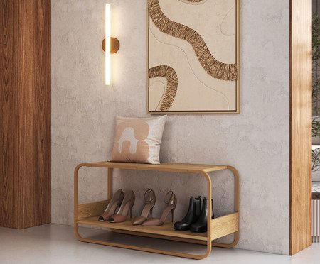 Jogo de Sapateira Banco e Prateleira Orgânico Luna Hanover | Westwing