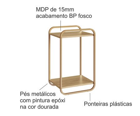 Mesa Lateral Orgânico Luna  Hanover | Westwing