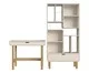 Jogo de Estante e Escrivaninha Orgânica Madeira Aura Off White, Off White | WestwingNow