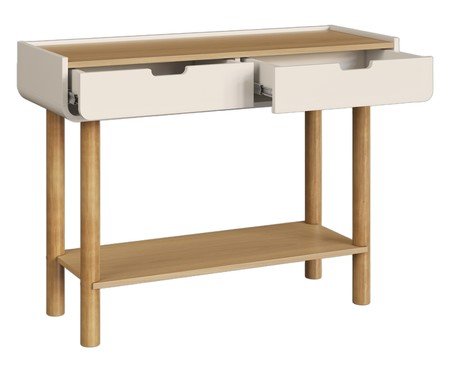 Aparador Orgânico Madeira Aura Off White | Westwing