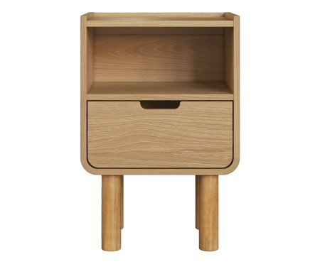 Mesa de Cabeceira Orgânica Madeira Aura | Westwing