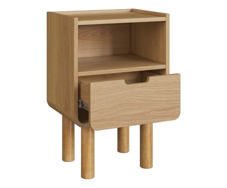 Mesa de Cabeceira Orgânica Madeira Aura | Westwing