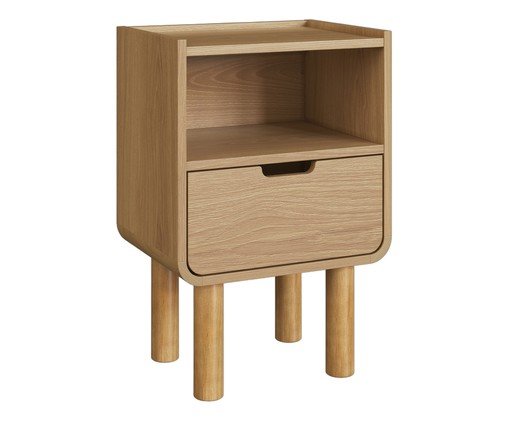 Mesa de Cabeceira Orgânica Madeira Aura, Natural | WestwingNow