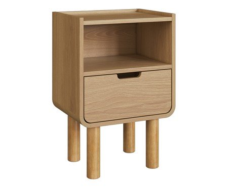 Mesa de Cabeceira Orgânica Madeira Aura | Westwing