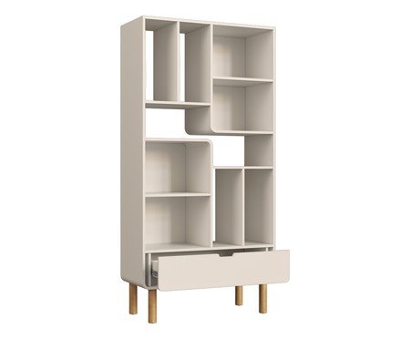 Estante Prateleiras Orgânica Madeira Aura Off White | Westwing