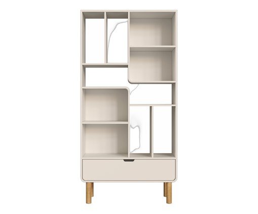 Estante Prateleiras Orgânica Madeira Aura Off White, Off White | WestwingNow