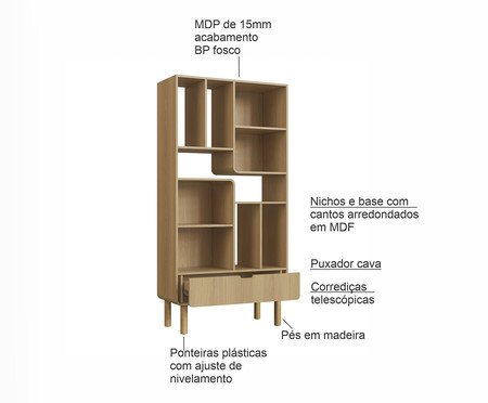 Estante Prateleiras Orgânica Madeira Aura | Westwing