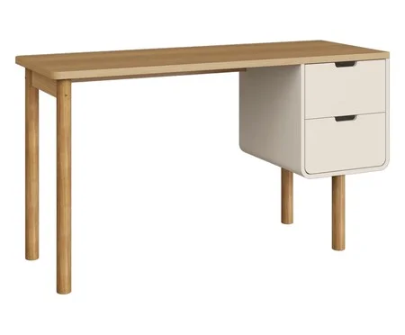 Escrivaninha Orgânica Madeira Aura Off White | Westwing