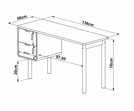 Escrivaninha Orgânica Madeira Aura Off White | Westwing