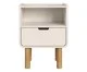 Mesa de Cabeceira Orgânica Madeira Aura Off White, Off White | WestwingNow