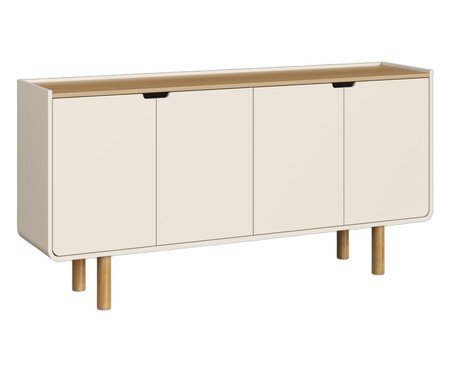 Balcão Buffet Orgânico Madeira Aura Off White | Westwing