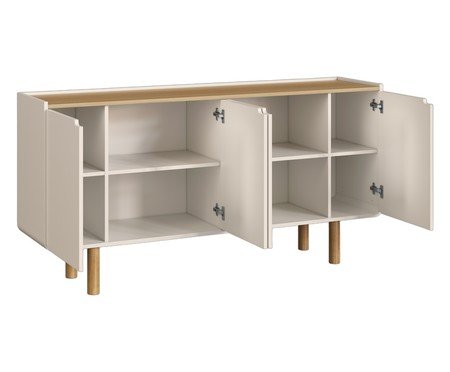 Balcão Buffet Orgânico Madeira Aura Off White | Westwing