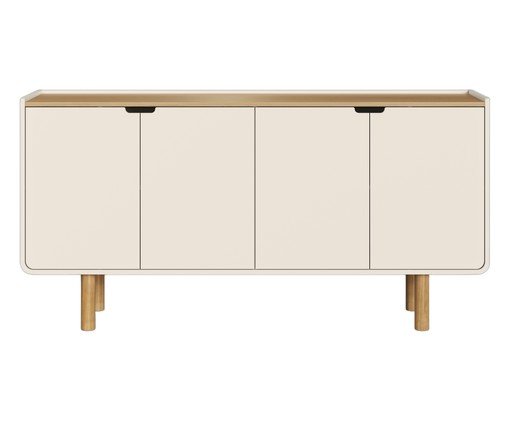 Balcão Buffet Orgânico Madeira Aura Off White, Off White | WestwingNow