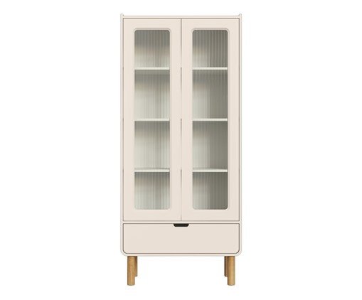 Cristaleira Orgânico Madeira Aura Off White, Off White | WestwingNow