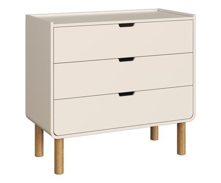 Cômoda Orgânico Madeira Aura Off White | Westwing