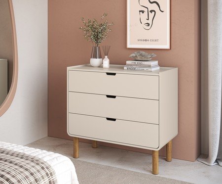 Cômoda Orgânico Madeira Aura Off White | Westwing