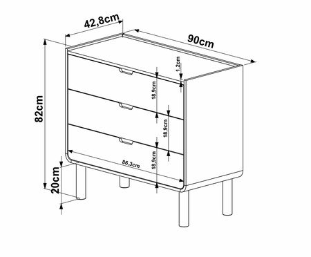 Cômoda Orgânico Madeira Aura Off White | Westwing