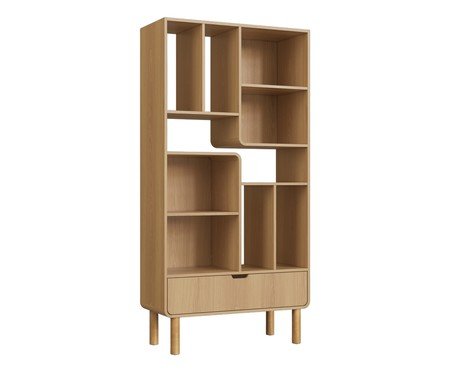 Jogo de Estante e Escrivaninha Orgânica Madeira Aura | Westwing