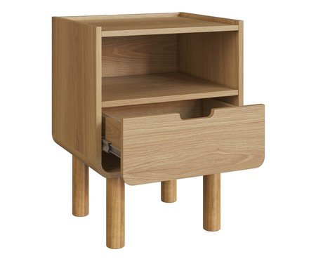 Mesa de Cabeceira Orgânica Madeira Aura | Westwing