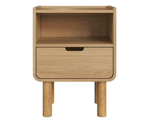 Mesa de Cabeceira Orgânica Madeira Aura, Natural | WestwingNow