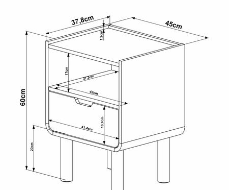 Mesa de Cabeceira Orgânica Madeira Aura | Westwing
