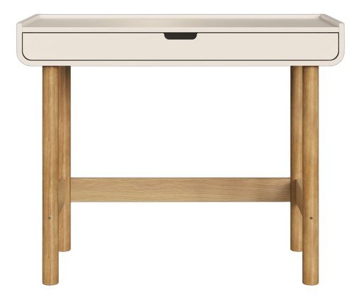 Escrivaninha Orgânica Madeira Aura Off White, Off White | WestwingNow