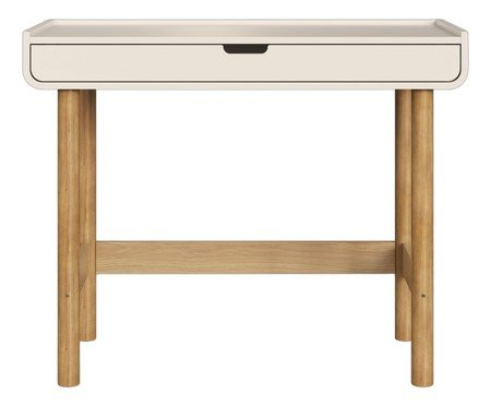 Escrivaninha Orgânica Madeira Aura Off White | Westwing
