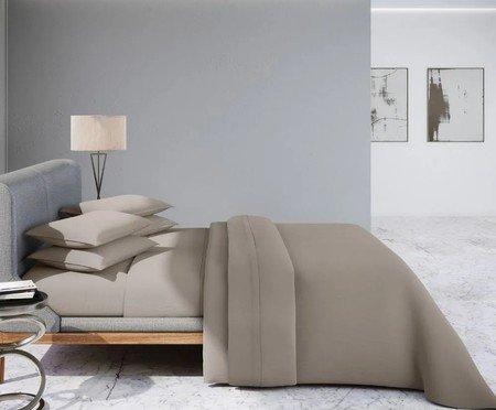 Jogo de Cama The Trim Bege 300 fios | Westwing