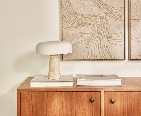 Luminária de Mesa Cogumelo Bege | Westwing