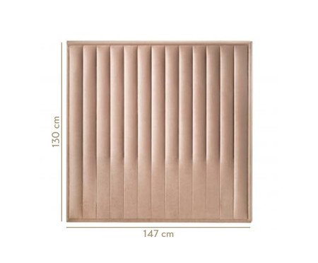 Cabeceira Painel em Veludo Vicenza - Bege Escuro | Westwing