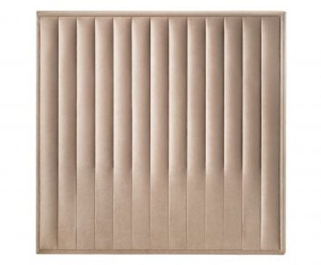 Cabeceira Painel em Veludo Vicenza - Bege Escuro | Westwing