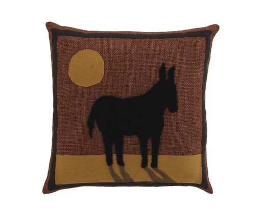 Almofada em Linho Jegue - Marina Bitu, Terracotta | WestwingNow