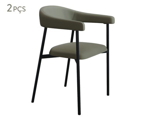 Jogo de Cadeiras de Jantar Angel Tecido Cinza, grey | WestwingNow