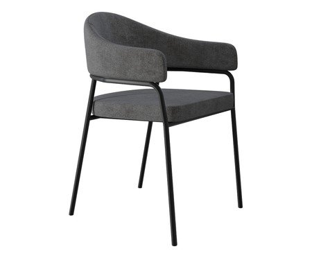 Cadeira de Jantar Olivia Tecido Lautrec Cinza | Westwing