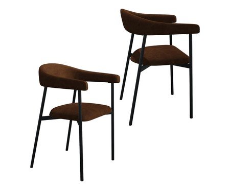 Jogo de Cadeiras de Jantar Angel Galaxy Tecido Whisky | Westwing