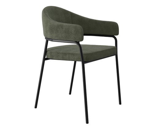 Cadeira de Jantar Olivia Tecido Boucle Verde, green | WestwingNow