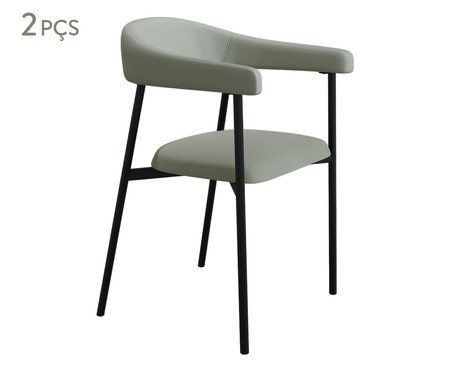 Jogo de Cadeiras de Jantar Angel Galaxy Tecido Off White | Westwing